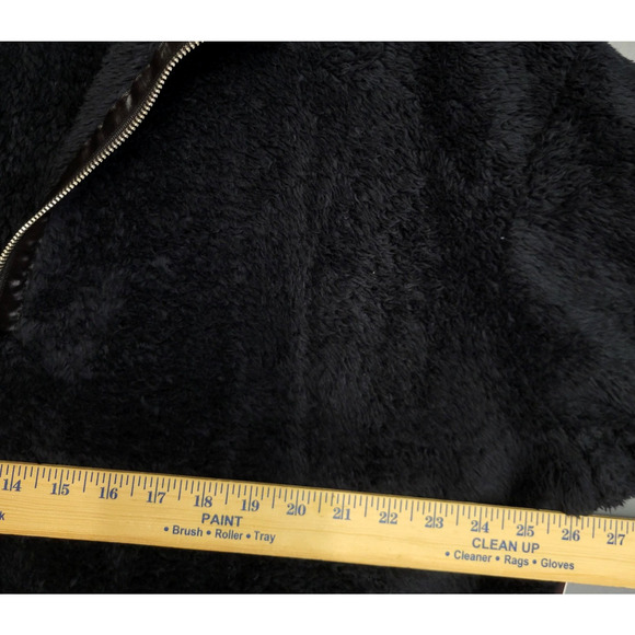 Sonoma Ivory Sherpa Cozy Soft Sweater Womens XXL Faux Fur Fleece Black New - Picture 5 of 11
